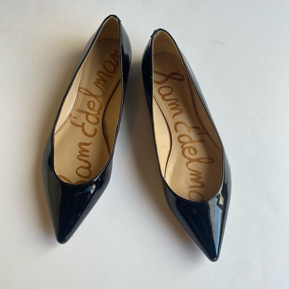 Sam Edelman Shoes - Sam Edelman Sally Pointy Toe Patent Leather Flats Shoes Black 8.5